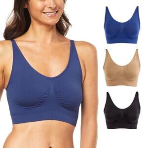 NWT RHONDA SHEAR 3 PACK AHH BRA: PINK, TEAL, LAVENDER SZ 2X